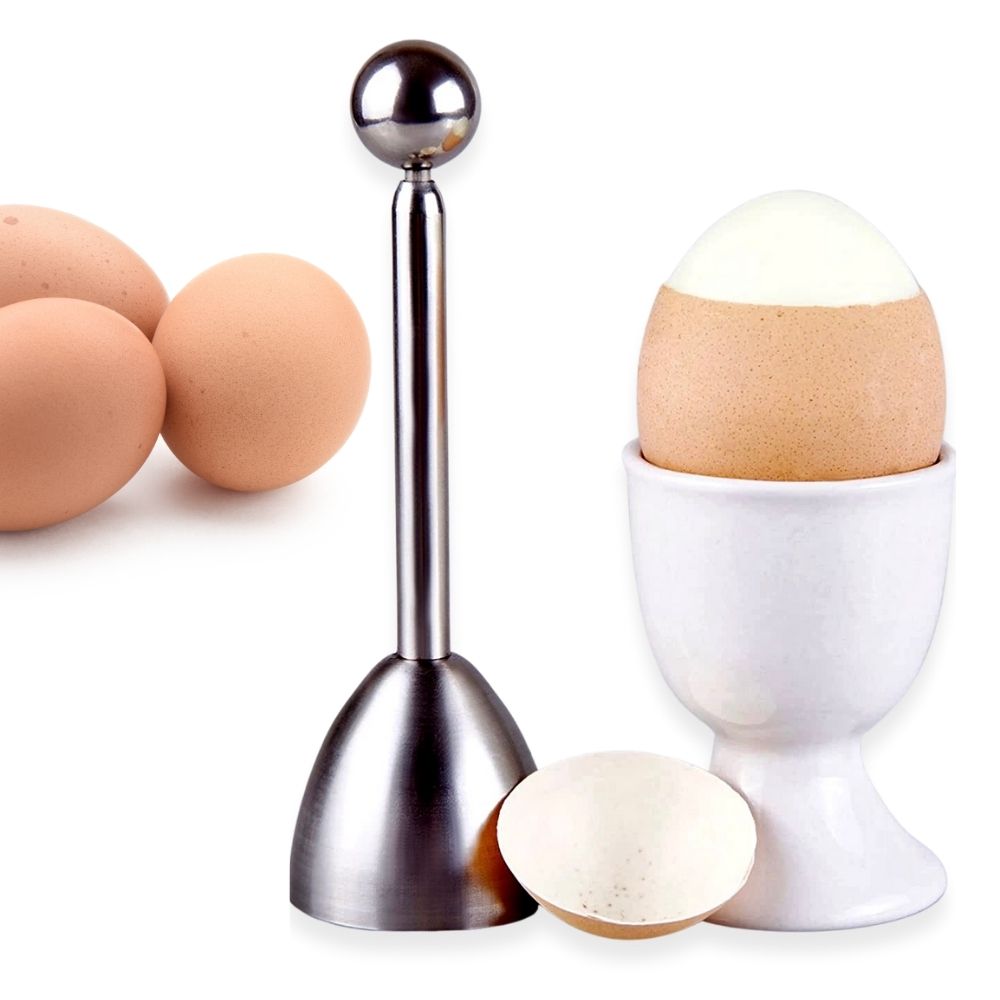 2pcsen acier inoxydable Egg Topper Oeuf à la coque Coupe-oeufs Egg Scissors  Egg Remover