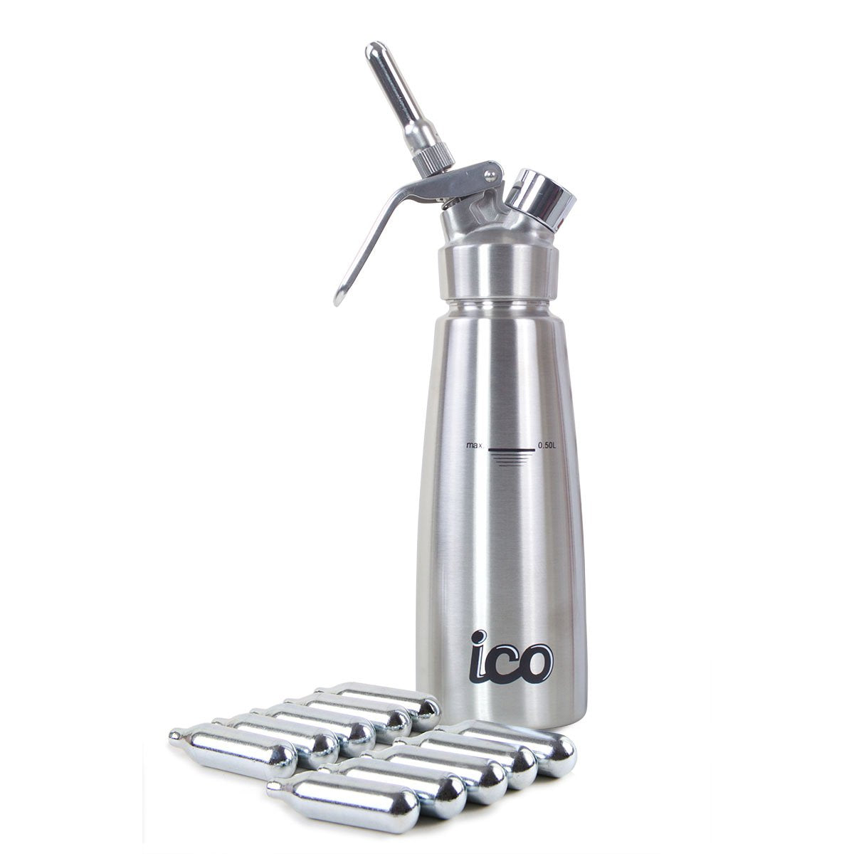ICO Professional All Stainless Steel Whipped Cream Maker Dispenser